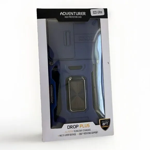 Phone Case For Galaxy S23 Ultra 6.8" With Kickstand & Camera Lens Cover - Picture 11 of 12